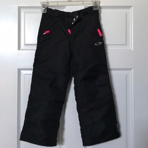 Girls black snow pants
